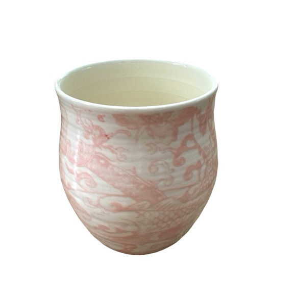 Anthropologie Homegrown Monogram Initial T Pink Floral Coffee Tea Mug Cup - Picture 5 of 8
